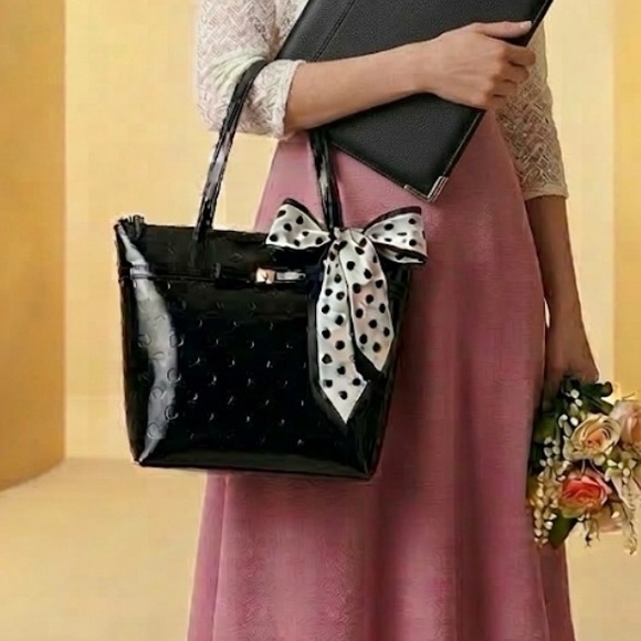 kate spade Handbags - Kate Spade Black Patent Jeralyn Camellia Street Shoulder Bag - NEW with tags